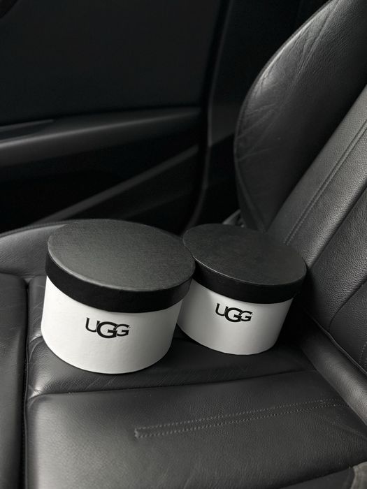 Хутряні замешеві UGG навушники рижі коричневі рожеві