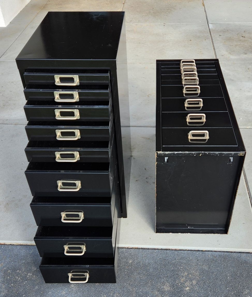 Metalowa szafka szafki 9 szuflad