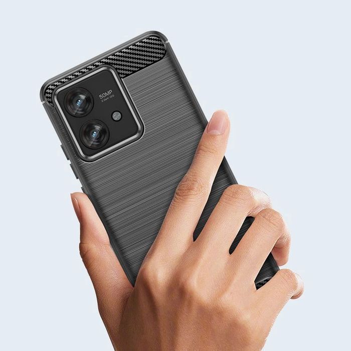 Etui Tech-Protect Tpucarbon Na Motorola Edge 40 Neo - Czarne