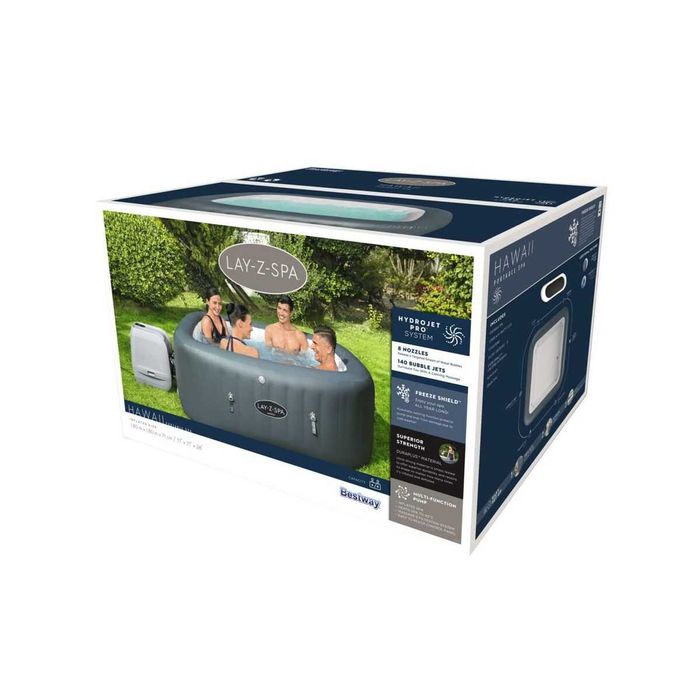 Jacuzzi Bestway Lay-z-spa Hawaii Hydro-jet Pro 4-osobowy + duży GRATIS