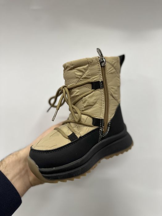 Черевики зимові на овчині 21-26, коричневі ботинки дутіки, зима