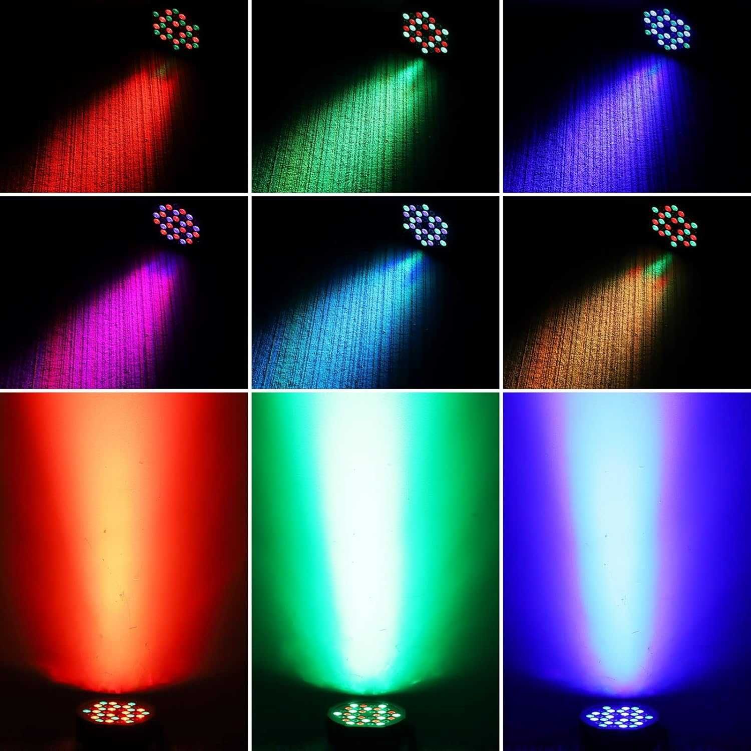 Nowe lampy sceniczne / reflektory RGB/ 8szt / 36W /pilot /uchwyt !485!