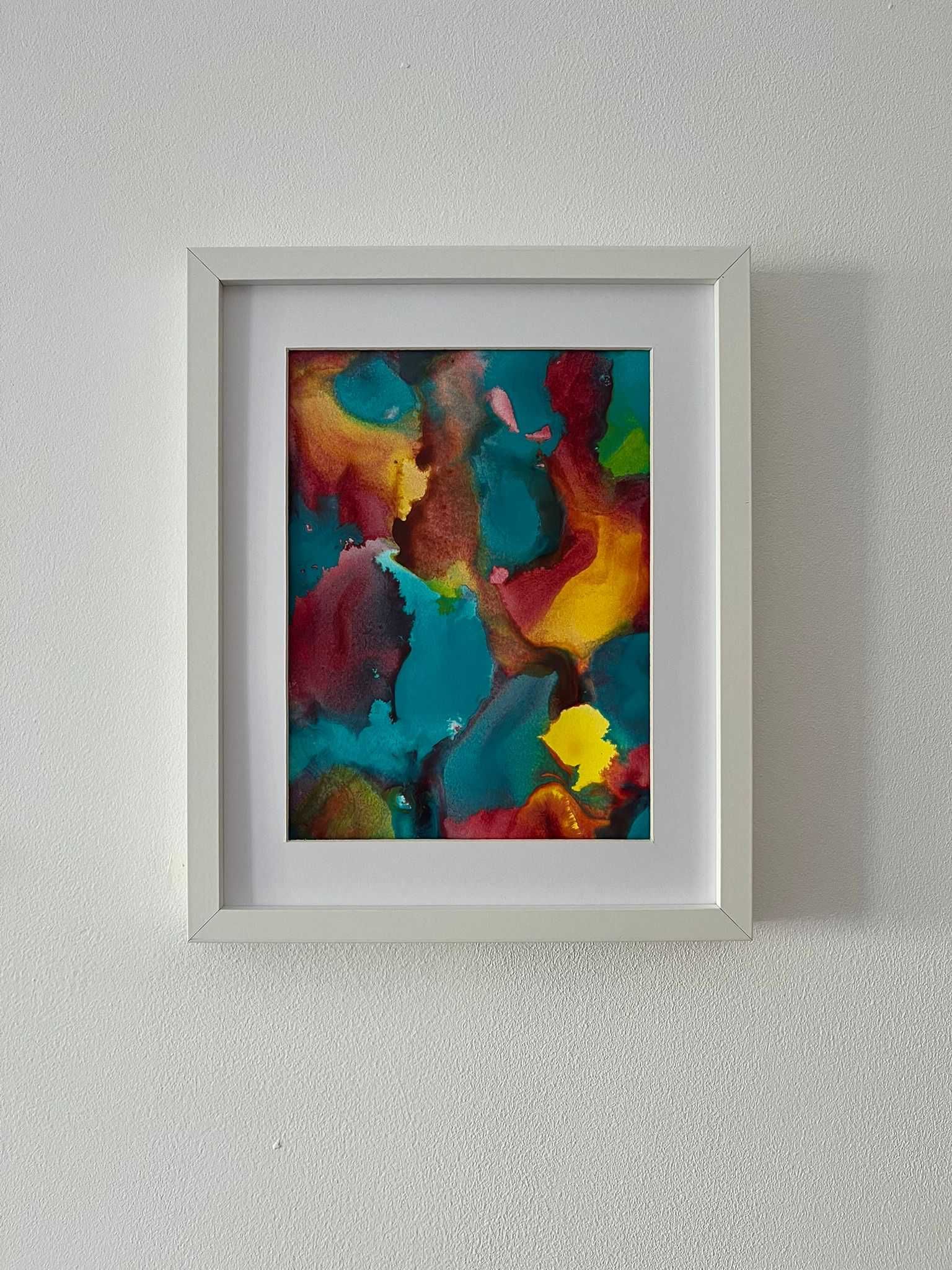 Pintura abstrata em acrílico