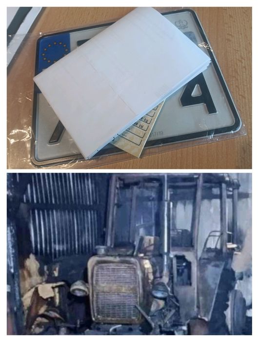 Pozostałosci Ursus C330M z 1990r Obudowa Skrzyni Papiery Dokumenty