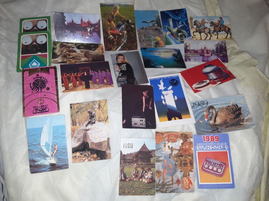 1989 СССР набор календариков коллекционных карманных