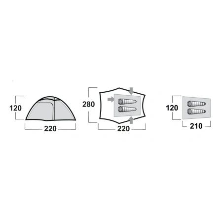 Namiot Ultralight SAWAJ TRITON 2 os. - zielony