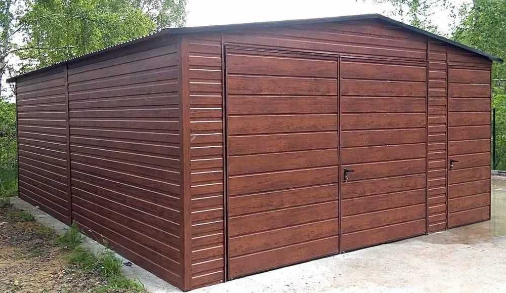 ORZECH / Profil /Garaż Blaszany /Brama ORZECH / Dwuspadowy – Maj-Blach