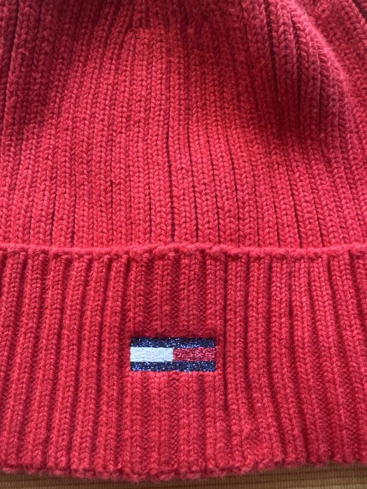 Czapka zimowa Tommy Hilfiger one size-Czerwona