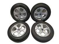 FORD C-MAX FOCUS KUGA MONDEO 7Jx17 ORYGINALNE FELGI ALUMINIOWE R17 ET50 5X108 OPONY HANKOOK 225/65 KOŁA ZIMA BIEŻNIK 8.81mm DEKIELKI FORD
