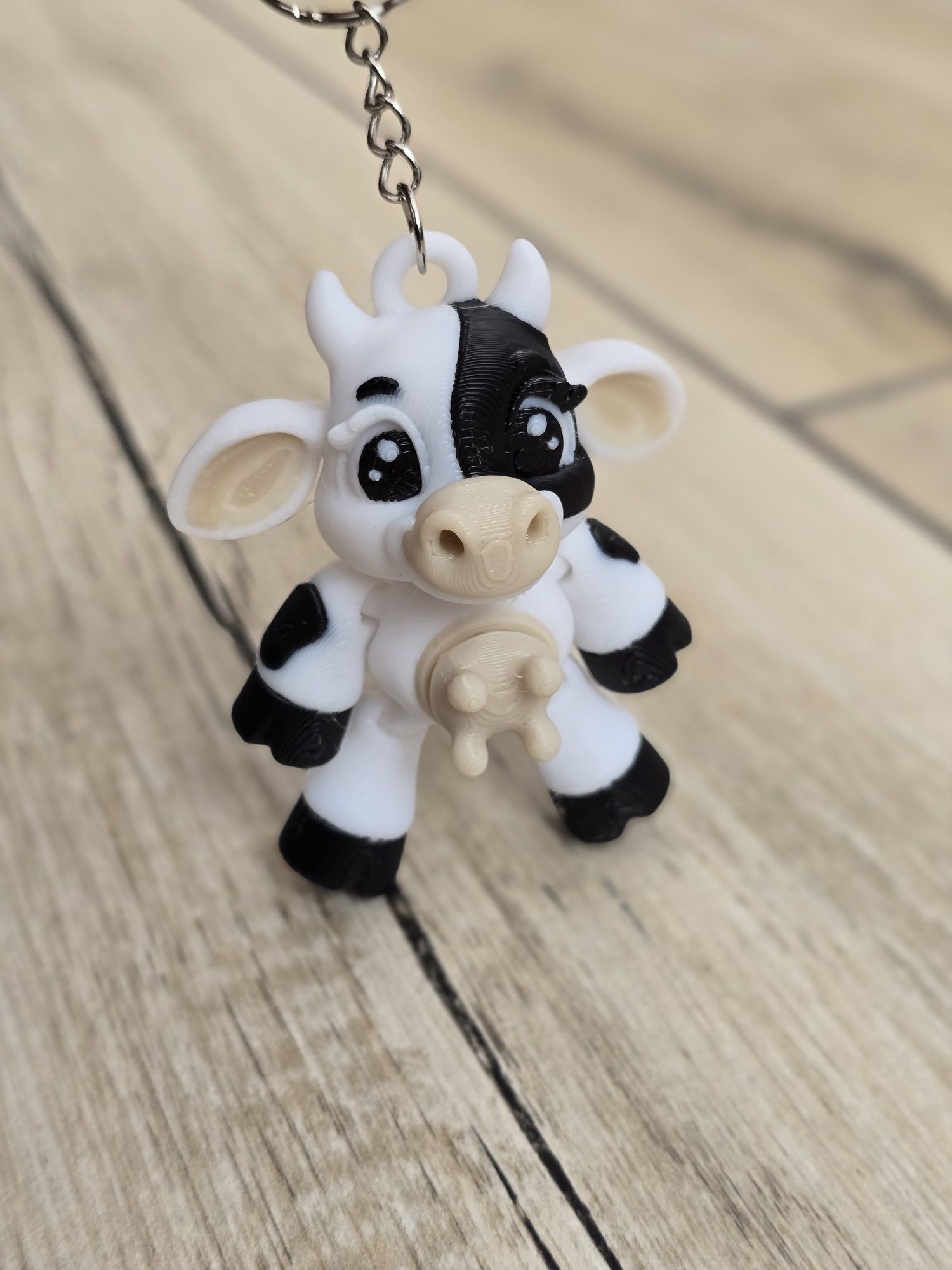 Uroczy Breloczek Krówka - Brelok Druk 3D Keychain
