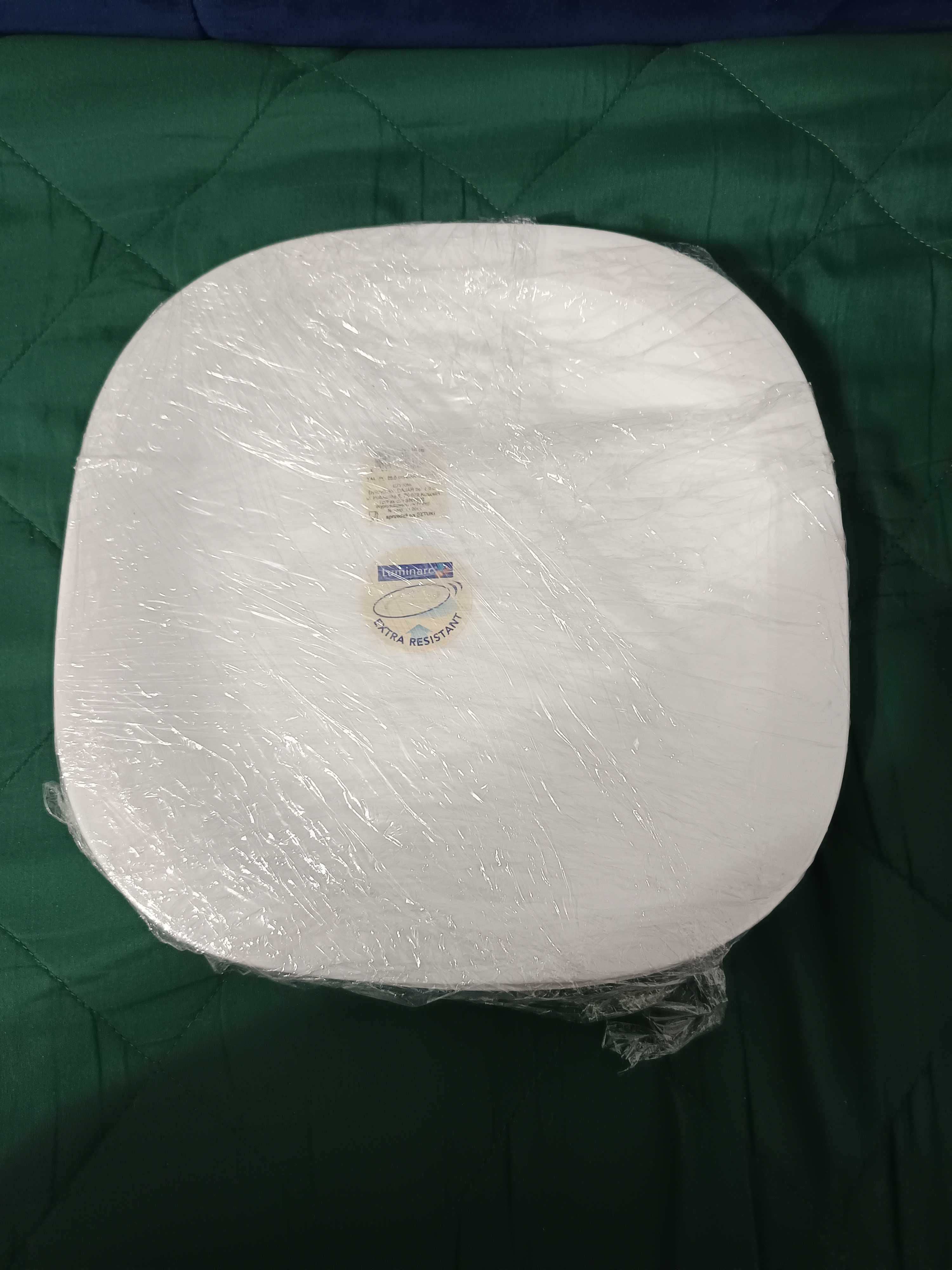 Talerz płytki obiadowy 27 cm szklany Carine zestaw 6 szt.