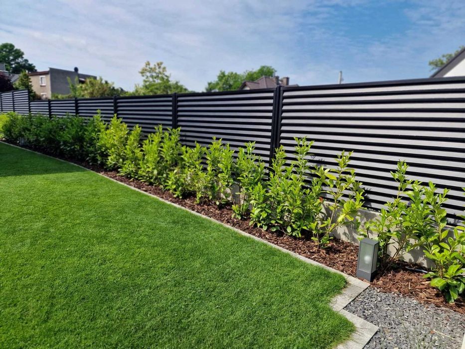 NOWOCZESNE Przęsło Żaluzja 200x100 Antracyt RAL 7016 System Ogrodzeń