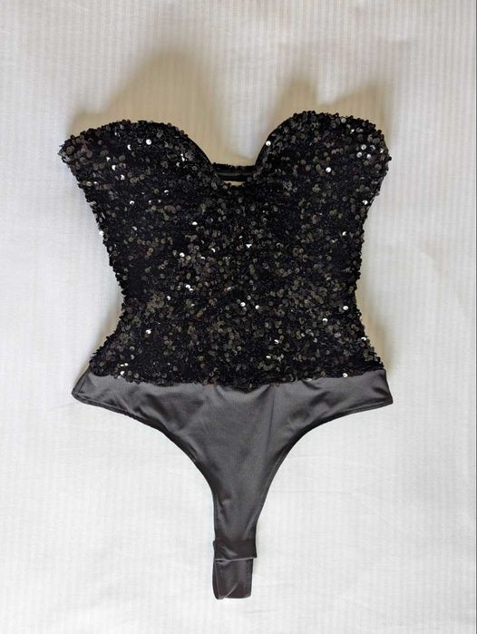 Боді з блискітками паєтками лелітками H&M S