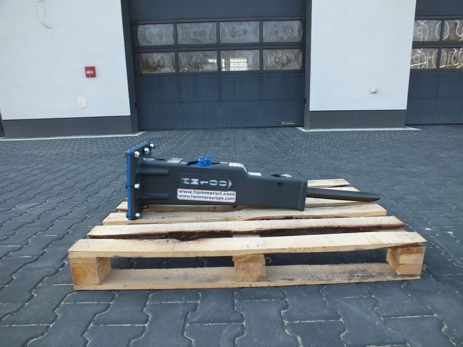 Hydrauliczny młot wyburzeniowy Hammer HM100 waga 90 kg mini-koparka 1-2,5 tony - WYNAJEM