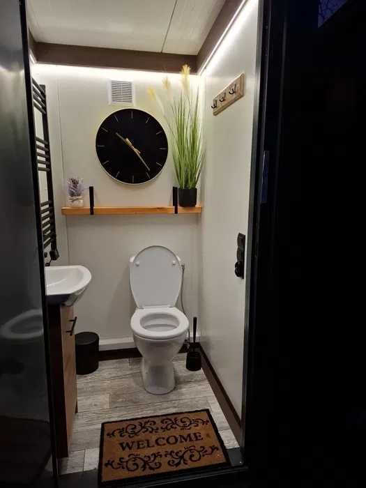 Kontener pawilon sanitarny, toaleta, łazienka mobilna ogrodowa wc