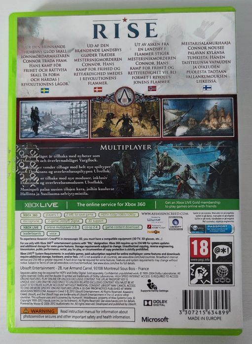 Gra Assassin's Creed III Xbox 360