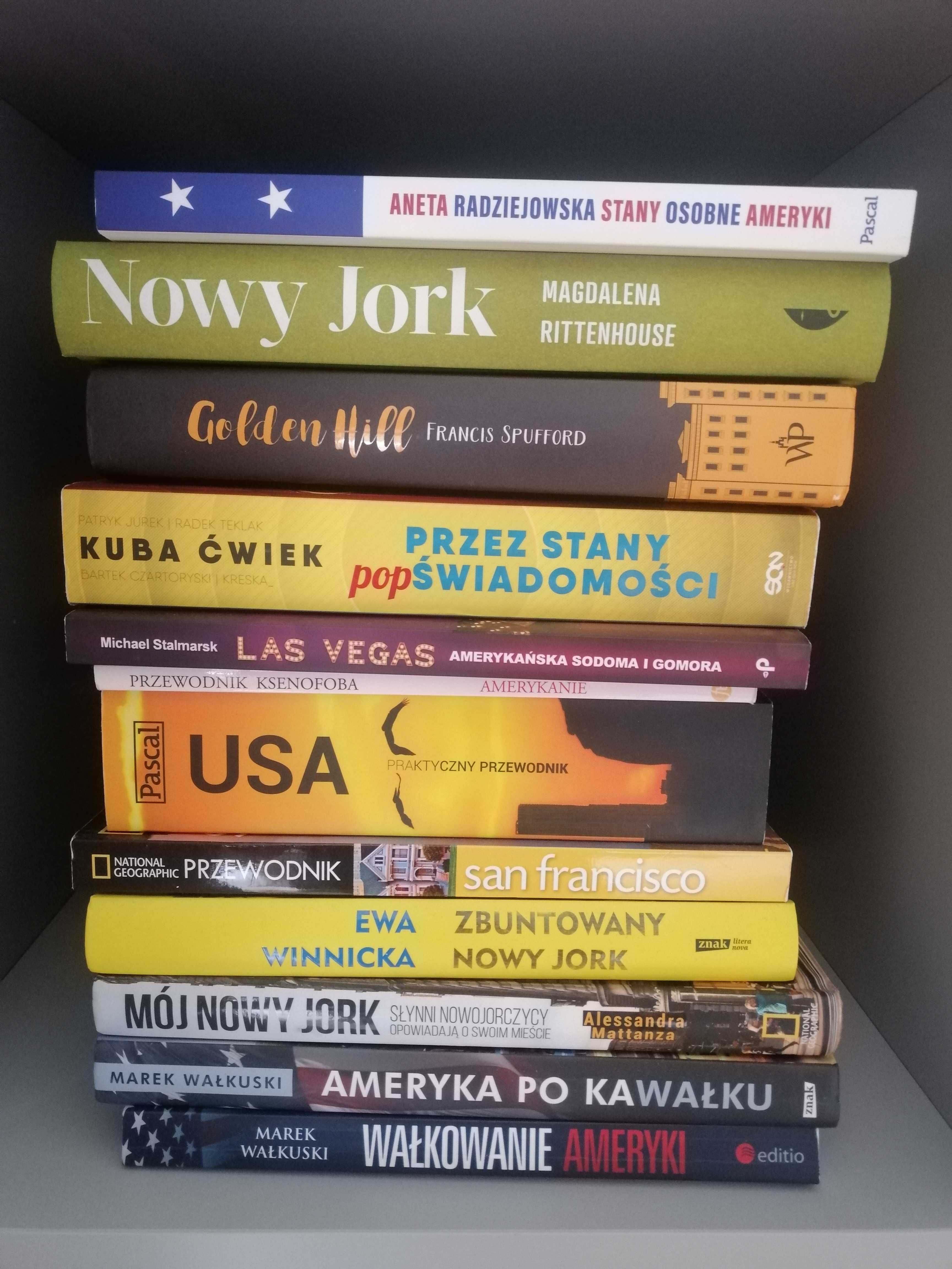 USA książki, przewodniki, 12 szt, komplet+gratis