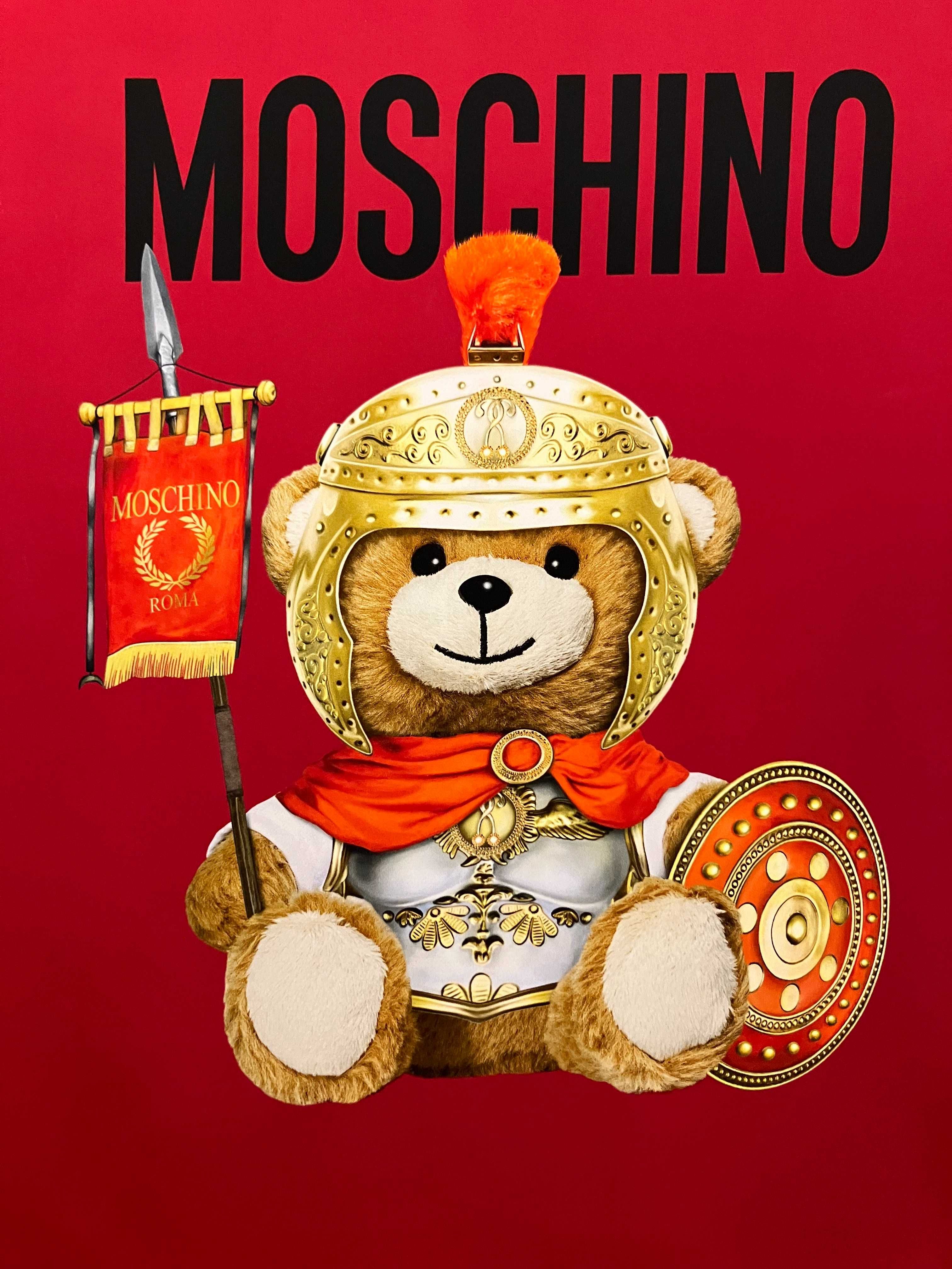 ekskluzywny materiał tkanina wiskoza Moschino Roman Teddy Bear miś