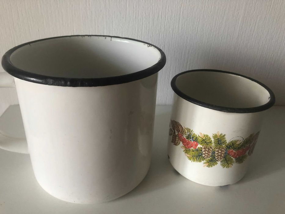 Кухоль емальований 1л. Кружка 400мл.Судочек Судок посуд СРСР.