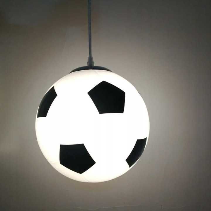 LAMPA SUFITOWA DO pokoju dziecka wisząca piłka nożna szklana 25cm