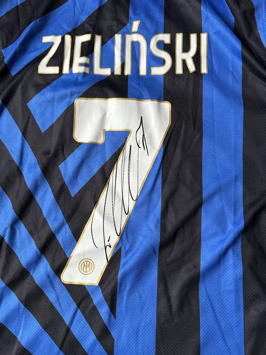 Piotr Zieliński koszulka Inter Mediolan z autografem Polska Serie A