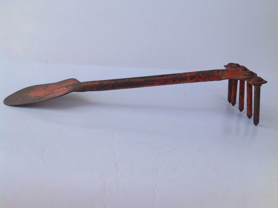 Лопатка + грабли 2 в 1 садовые винтаж ретро СССР лопата грабельки сад