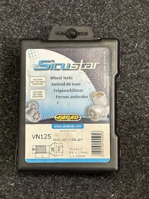 Pernos antirroubo Sicustar VN125 para Smart 451