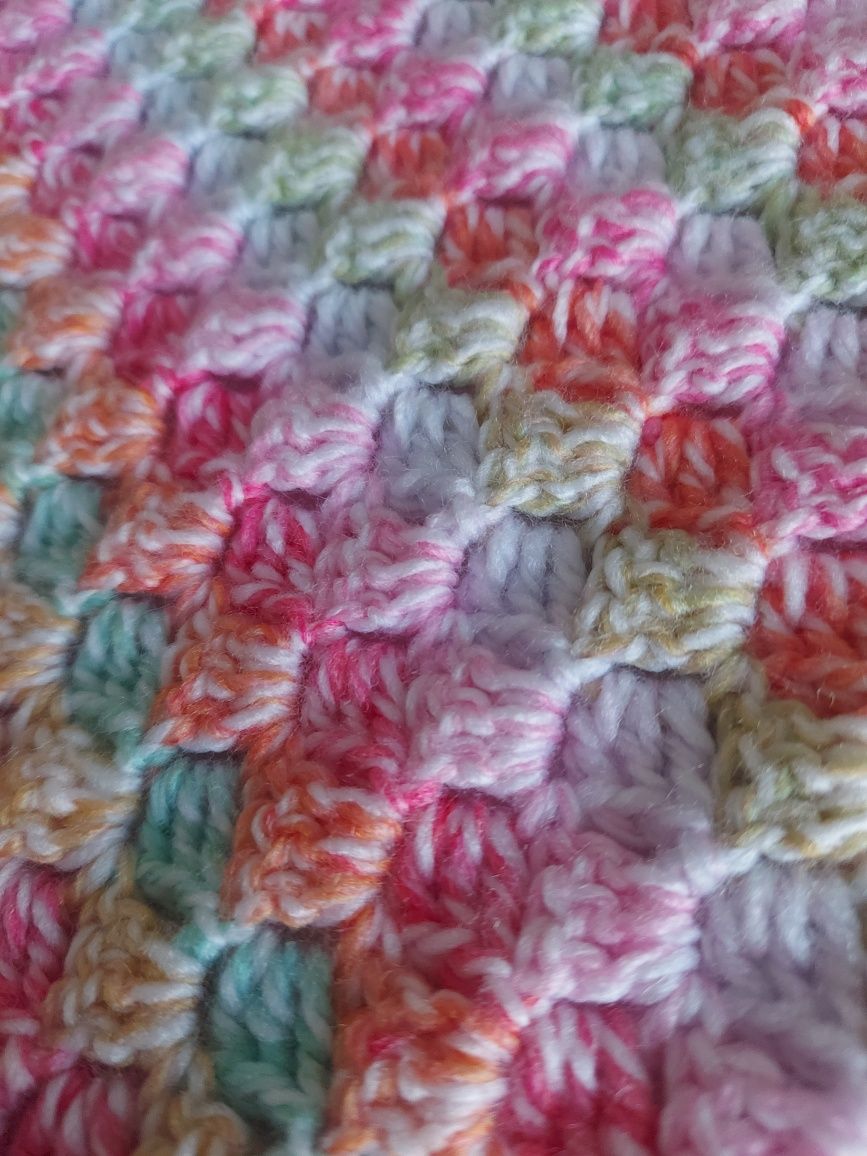 Kocyk Hand made na szydełku.