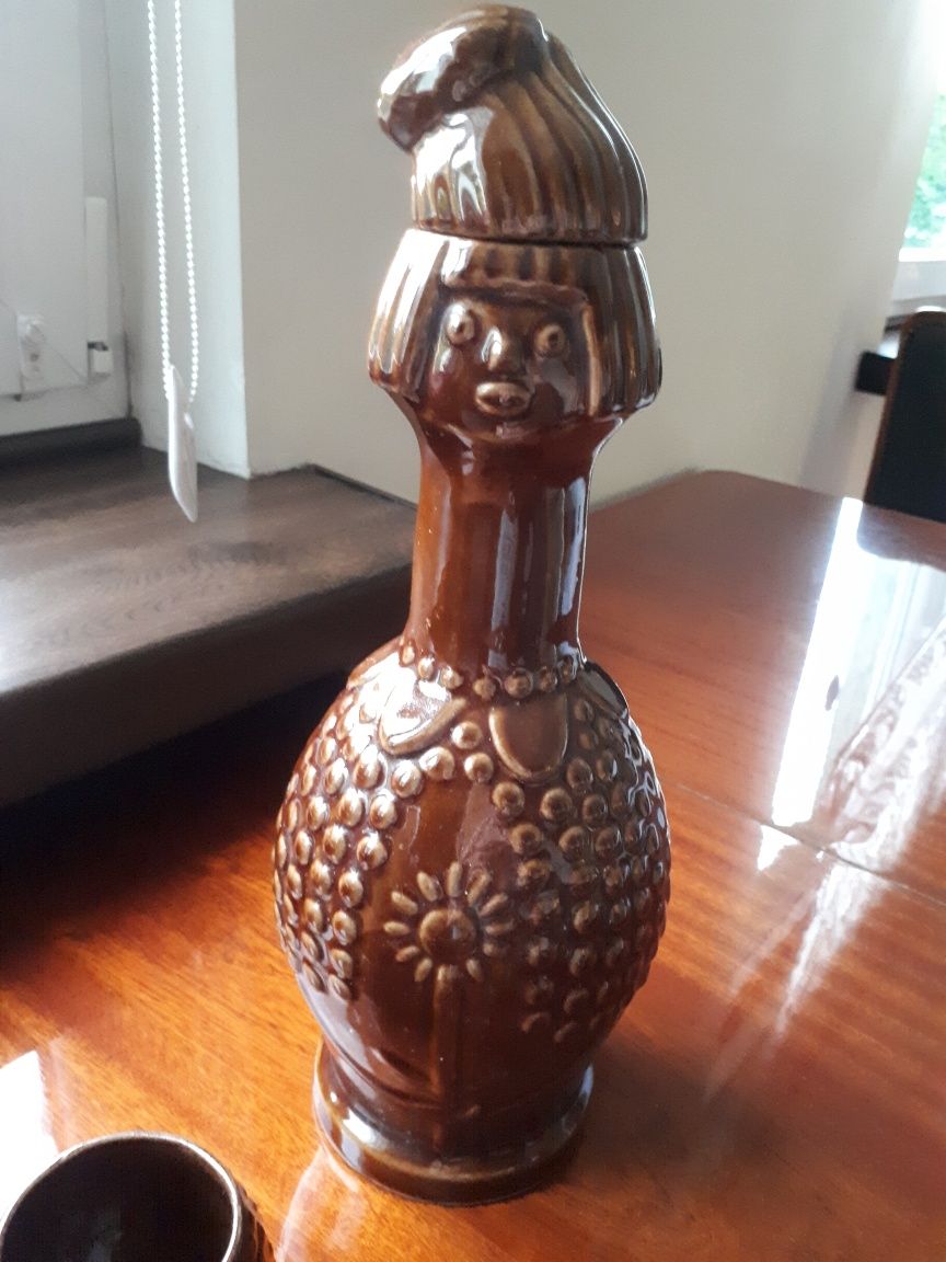 Zestaw ceramiczny Karafka z 6 kieliszkami Piast Bolesławiec