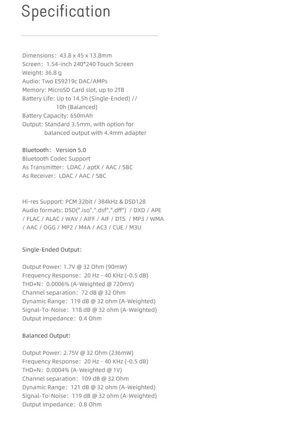 Компактний портативний Hi-Res MP3-плеєр SHANLING M0 Pro + Кейс