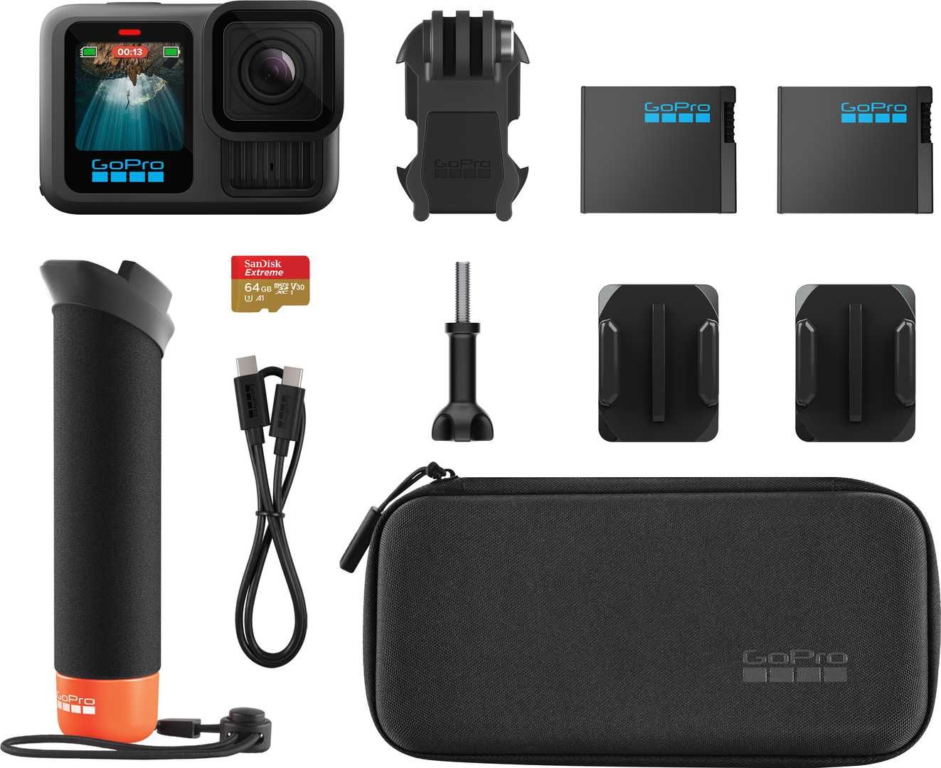 Екшн-камера GoPro HERO13 Black + Enduro + Head Strap + Handler Floatin