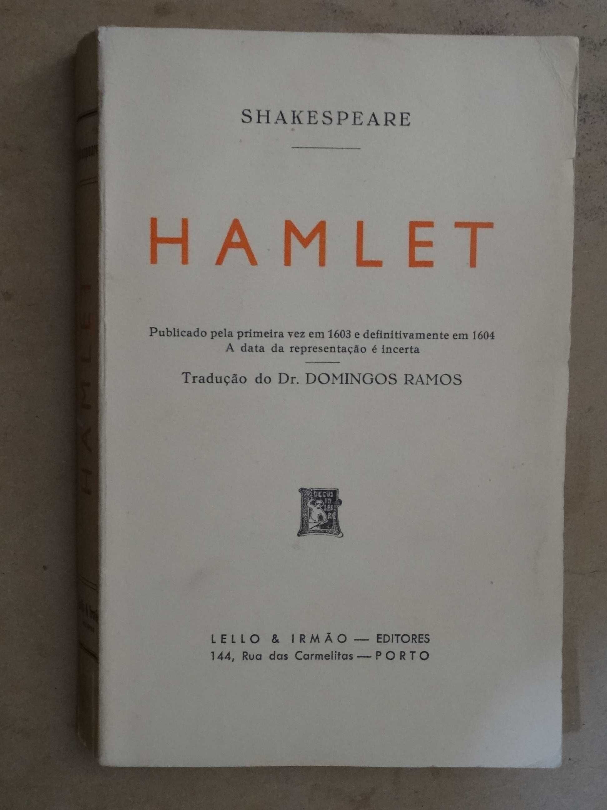 Hamlet de William Shakespeare - Tradução de Dr. Domingos Ramos