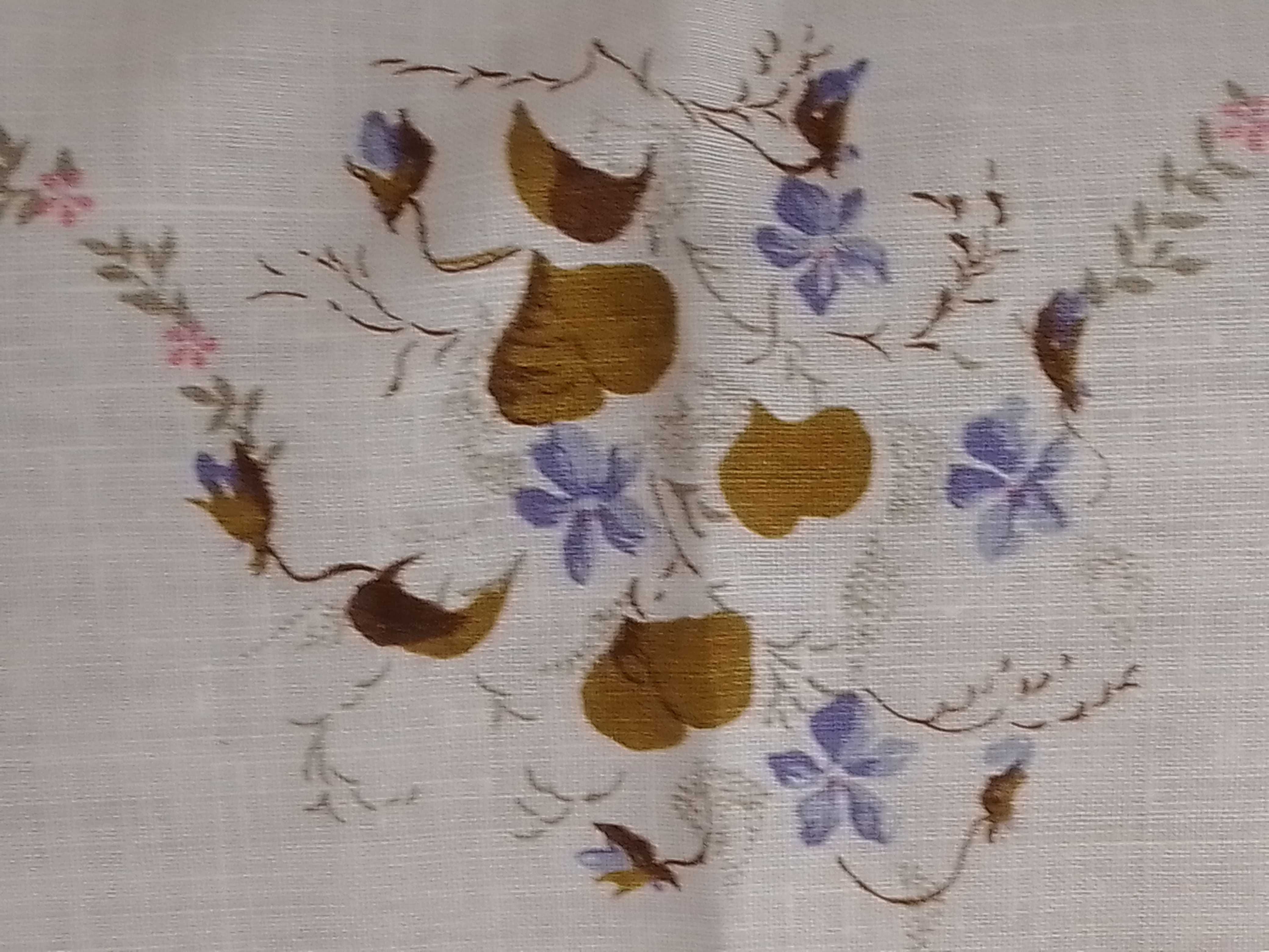 Śliczny obrus lniany 157cm x 127 cm z okresu PRL - bdb !!