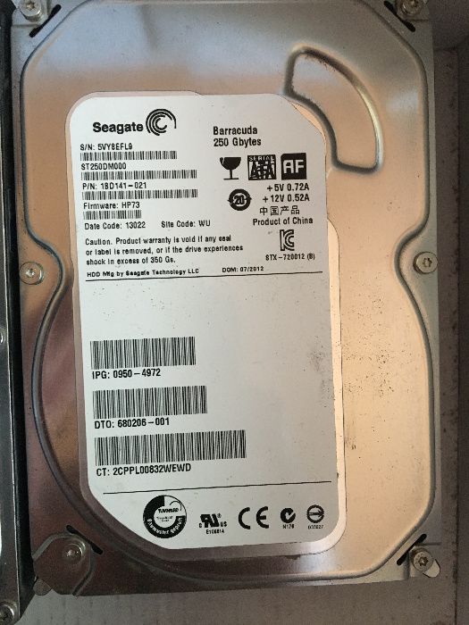 Жесткий диск WD, Seagate, Samsung 250 sata 3.5