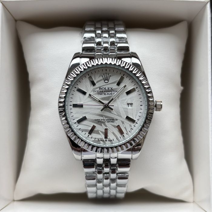 Хіт! Жіночий годинник Rolex Datejust сріблястого кольору з датою