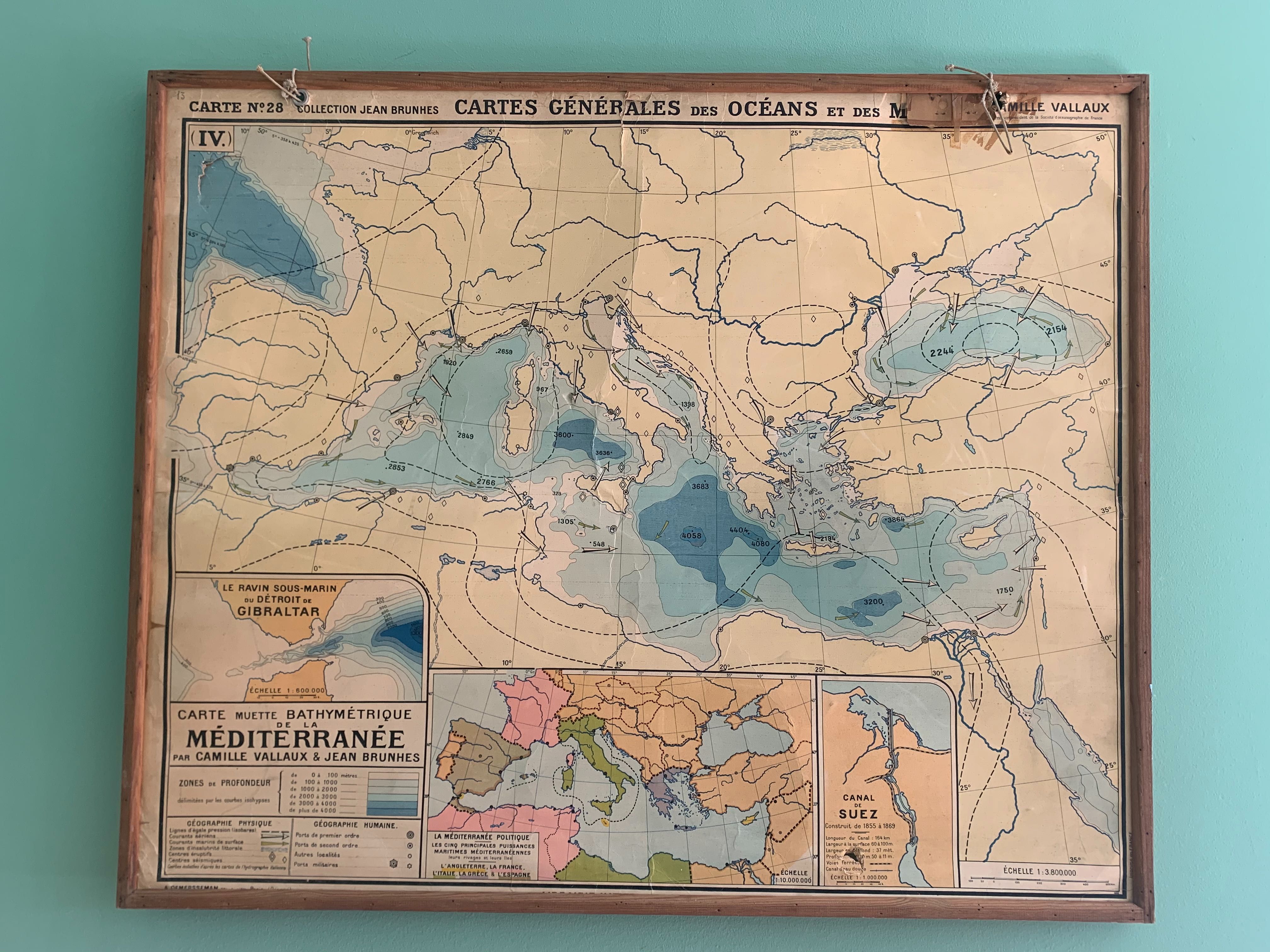 Mapa vintage grande - anos 30.