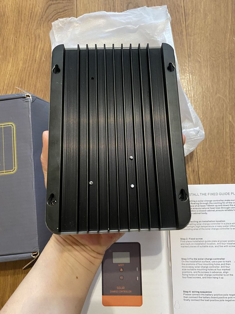 PowMR MPPT Контроллер заряда солнечной панели ЖК-дисплей 20А 12v 24v