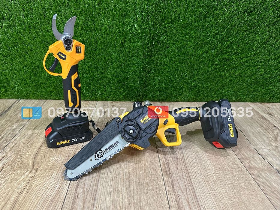 Набір 2/1 DeWALT Секатор DCMPP540P1  + Міні пилка DCM160N 2АКБ 24V 5Ah