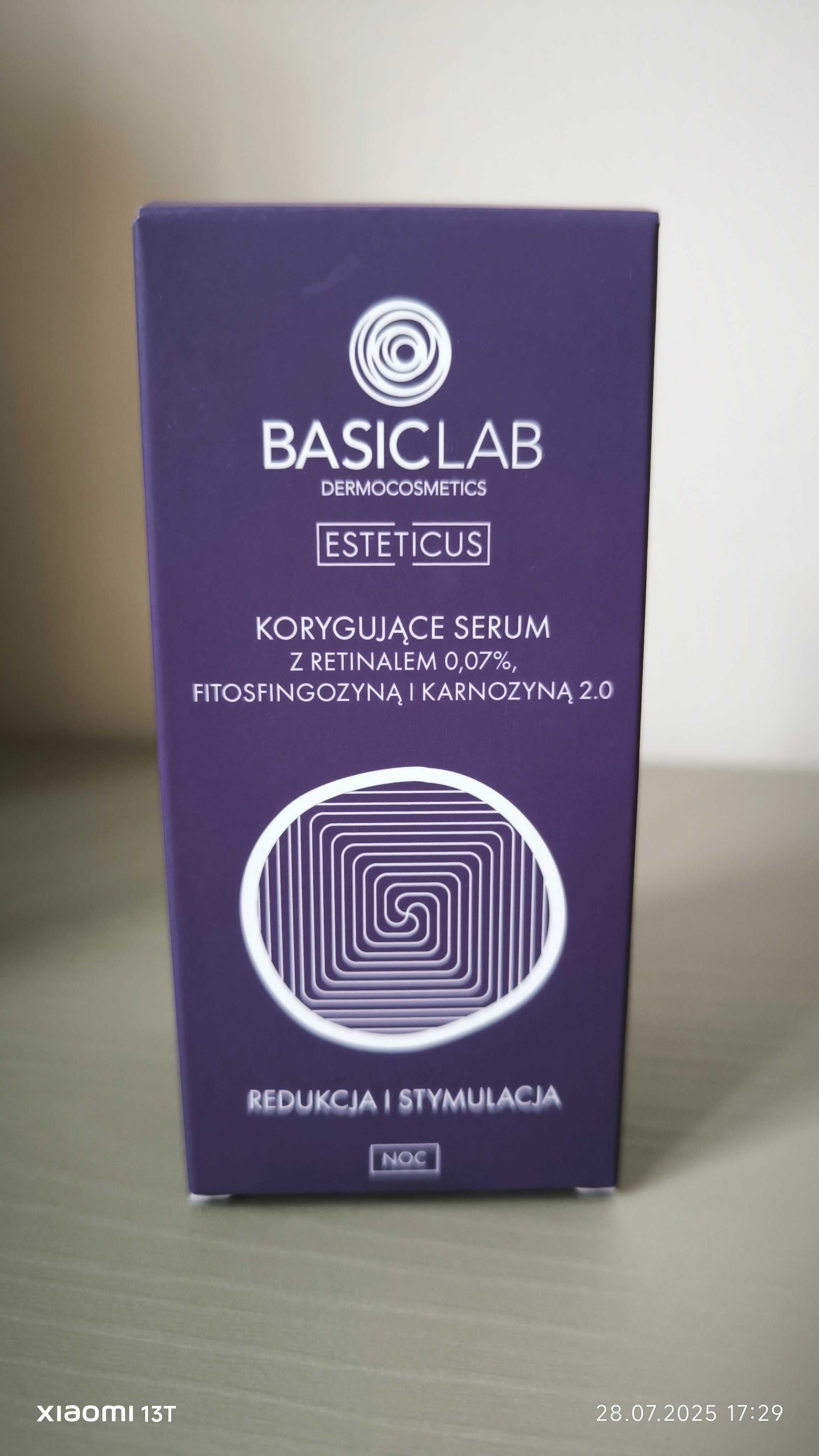 BasicLab – Korygujące serum z retinalem 0,07%; 30 ml.