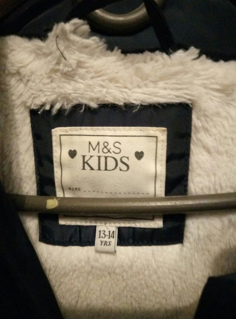 Очень теплое пальто для девочки －подростка 13-14лет,M&S