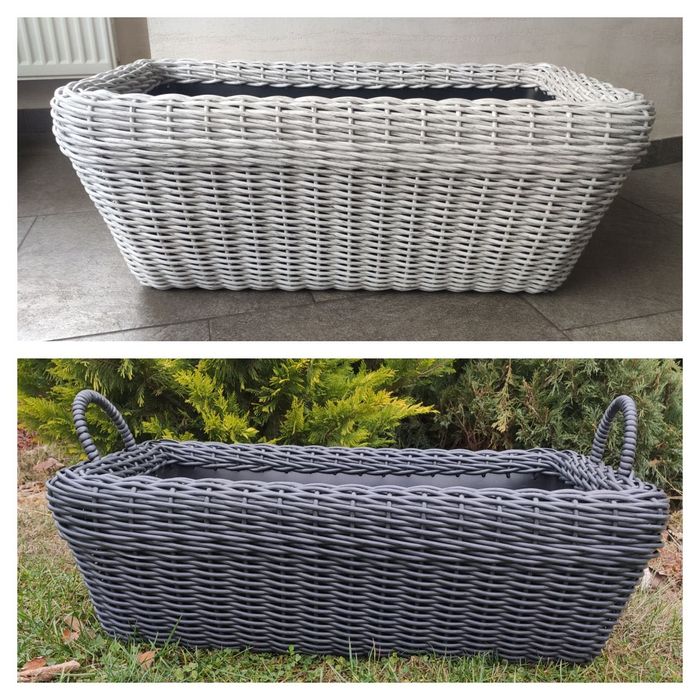 Корзина для дров, плетеная дровница, кошик з ротанга, Кашпо, дровниця