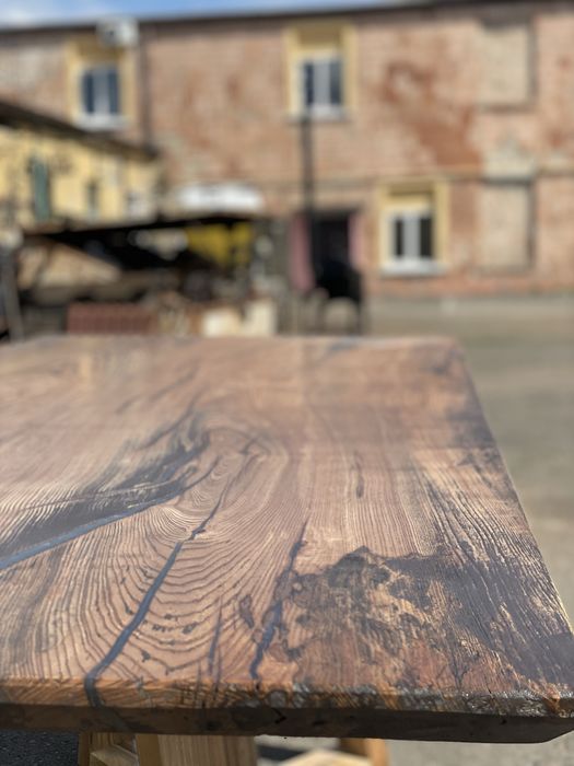 Стіл обідній, кухонний з натурального дерева