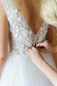 Suknia ślubna adria 36 dwa welony welon długi piękna zwiewna