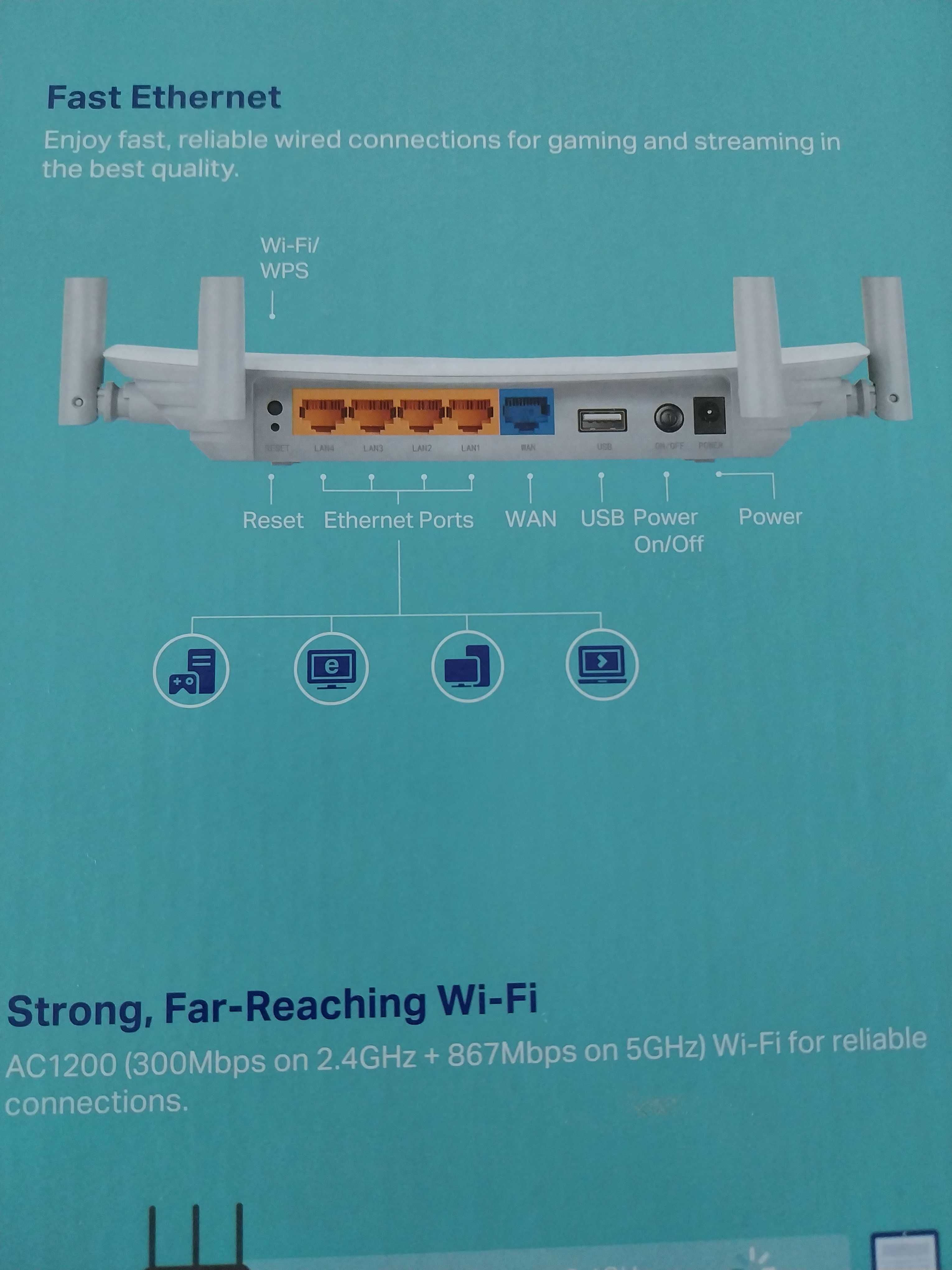 Router TP-Link Wireless AC1200 Archer C5 Dual-Band Gigabit USB (Novo)