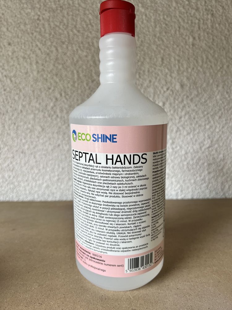 SEPTAL HANDS 1L płyn do higieny dezynfekcji rąk 80 opakowań