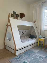 Łóżko w kształcie namiotu TIPI - WOOOD