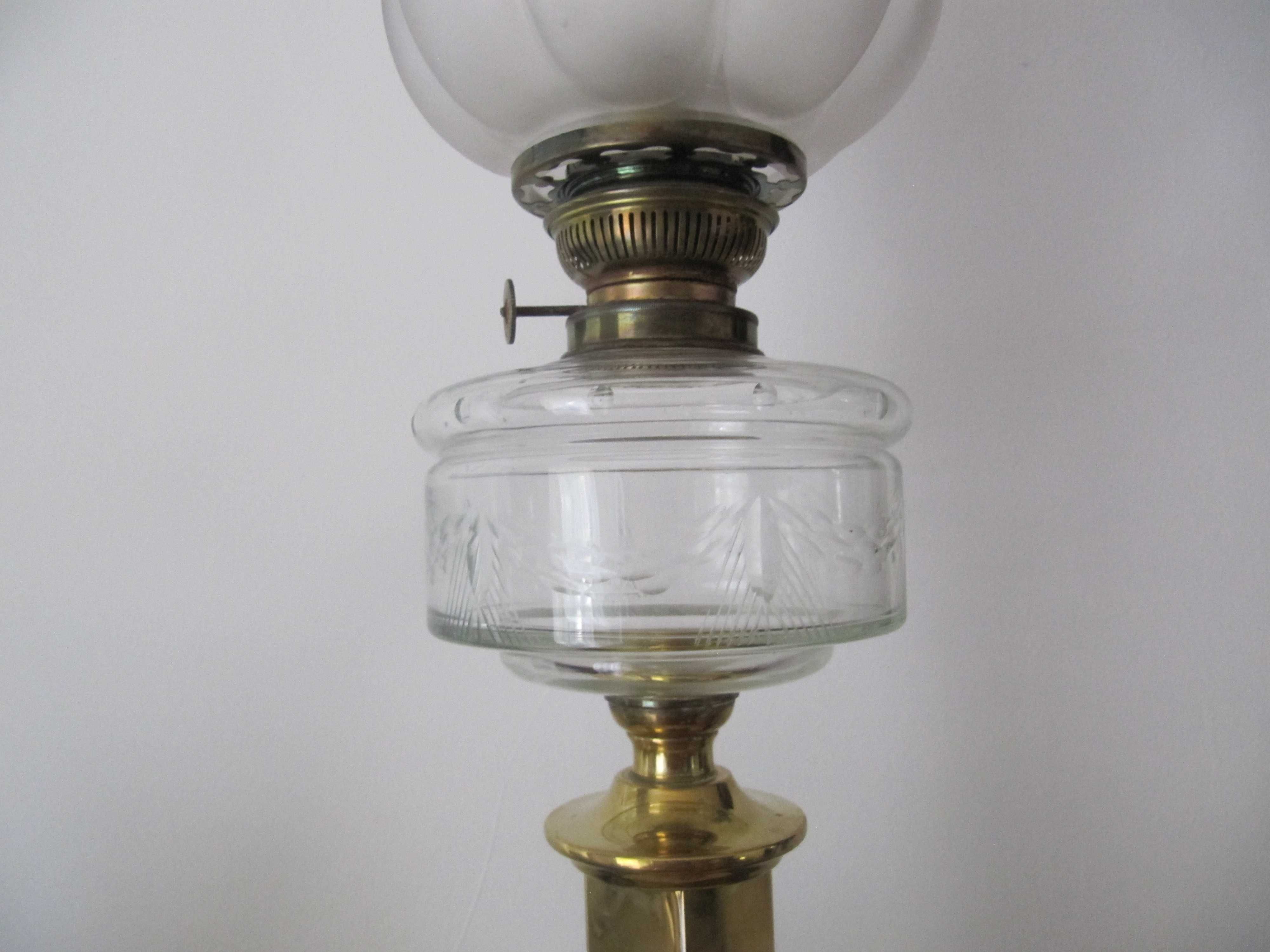 Kolumnowa Lampa Naftowa 72cm XIXw