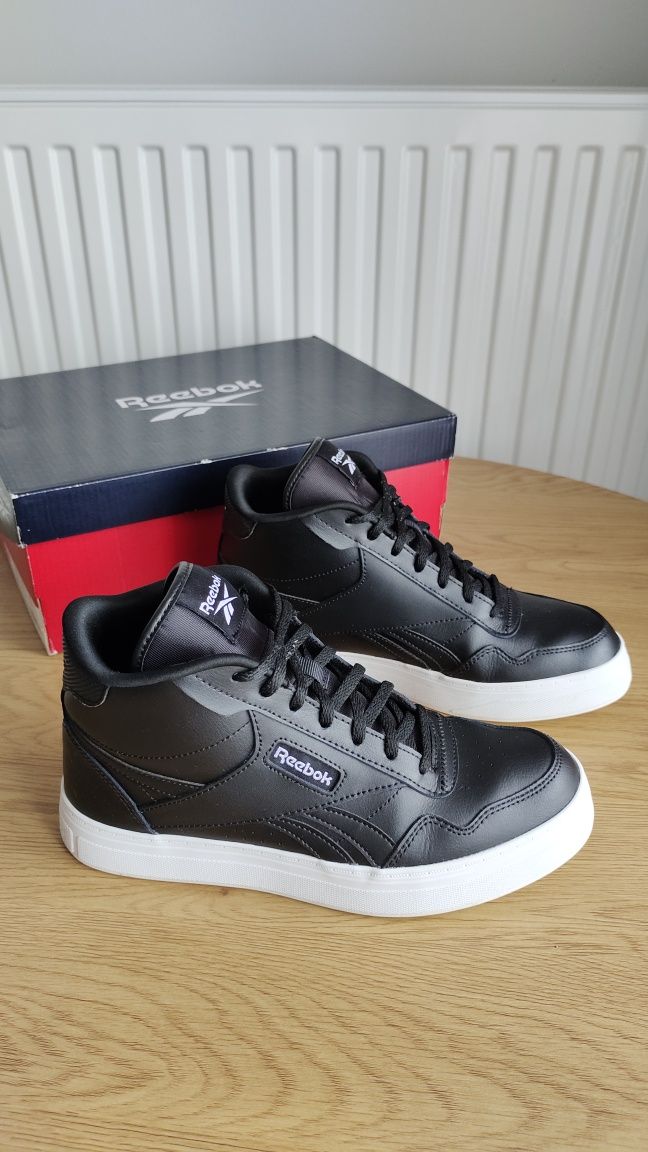 Skórzane buty sportowe, sneakersy wysokie za kostkę Reebok, r.39 (25,5