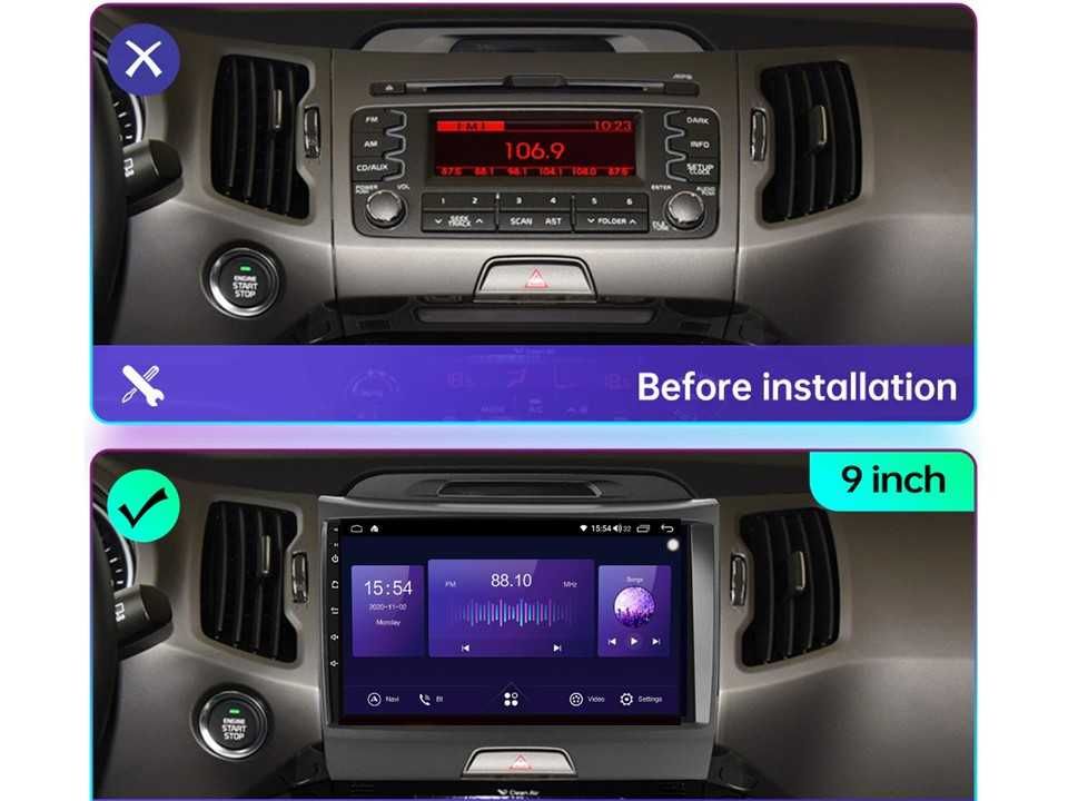 Radio samochodowe Android Kia Sportage (9") 2010.-2016