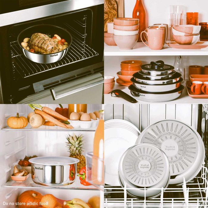 6-elementowy zestaw patelni TEFAL Ingenio COOK EAT z odłączaną rączką